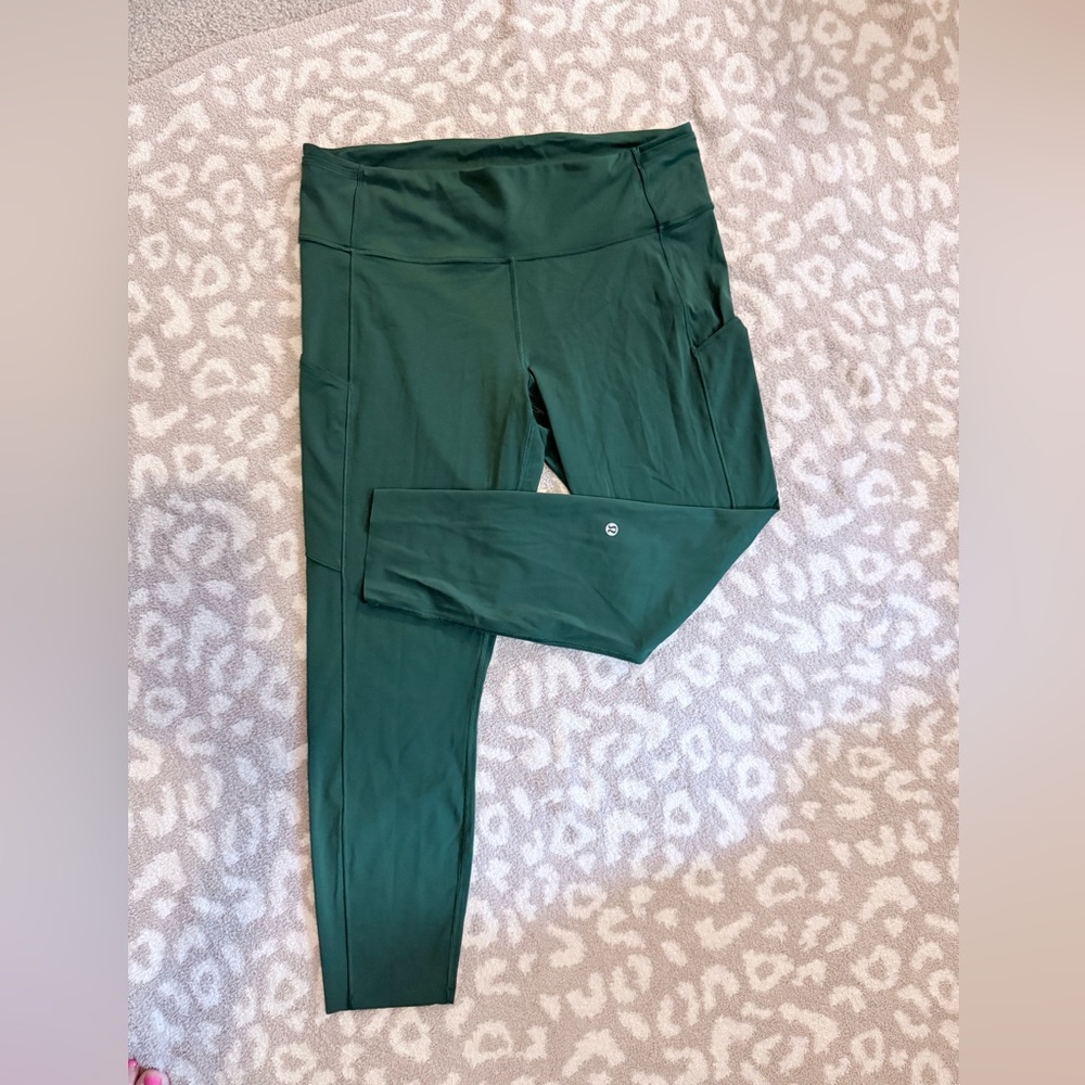 Lululemon Fast and Free High-Rise Tight 25" Everglade Green